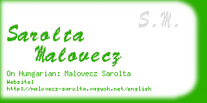 sarolta malovecz business card